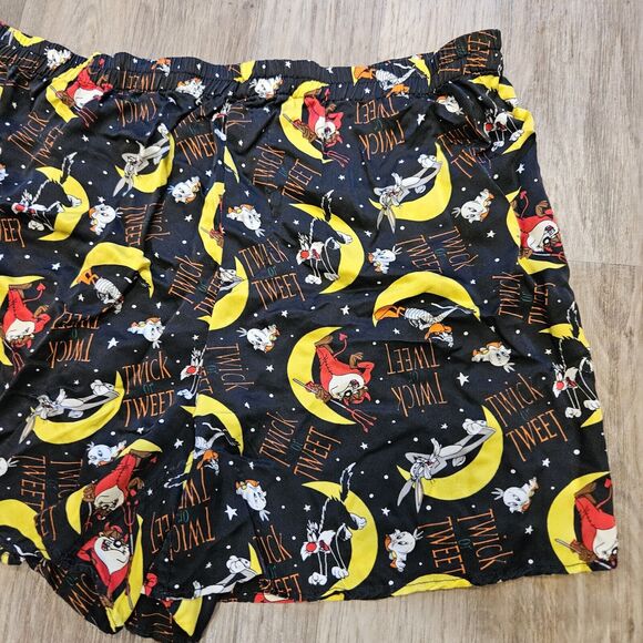 Vtg Looney Tunes Warner Bros Halloween Silk Shorts XL 1995 Taz Bugs Bunny 90s - Picture 4 of 9